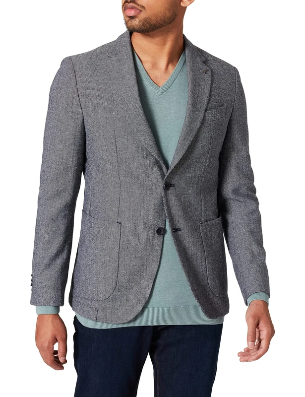 Pierre Cardin Men's Smart Casual Sakko Michel3 Voyage Travelsakko Blazer, Blue (Blue 3150), 28 (Size: 54)