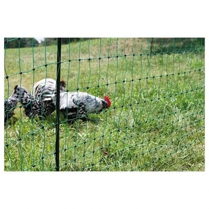 Kerbl 292272 Poultry Net (Green, Electrificable, L x H 50 m x 106 cm, Number of Poles 15, for Chickens/Geese and Turkeys)