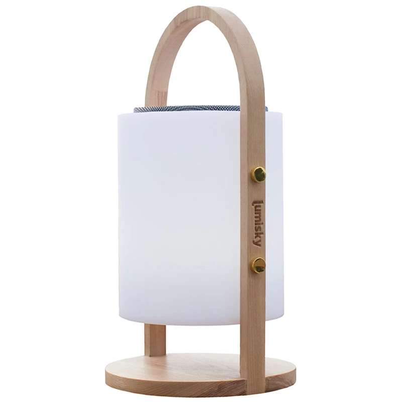 Lumisky Woody Play 2-in-1 Bluetooth Lamp and Speaker - Wood