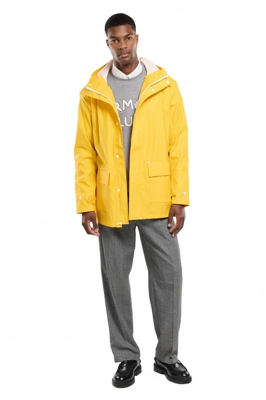 Armor Lux Men's 76831 Raincoat, Yellow (Jaune 007), Large