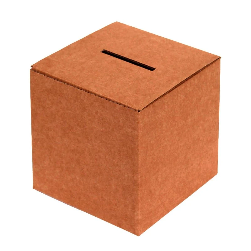 Only Boxes, Cardboard Urn for Votations or Events, Cardboard Box for Suggestions or Mailbox, Measures 25 x 25 x 25 cm - Image 1