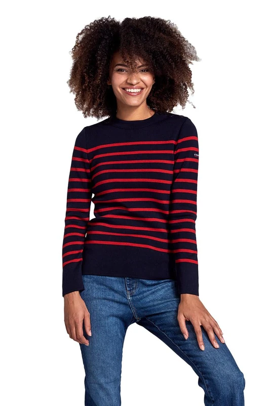 Armor Lux Women's 77280 Jumper Not Applicable, Multicolour (Rich Navy/Braise Ii9), XXX-Large (Manufacturer Size: 7)