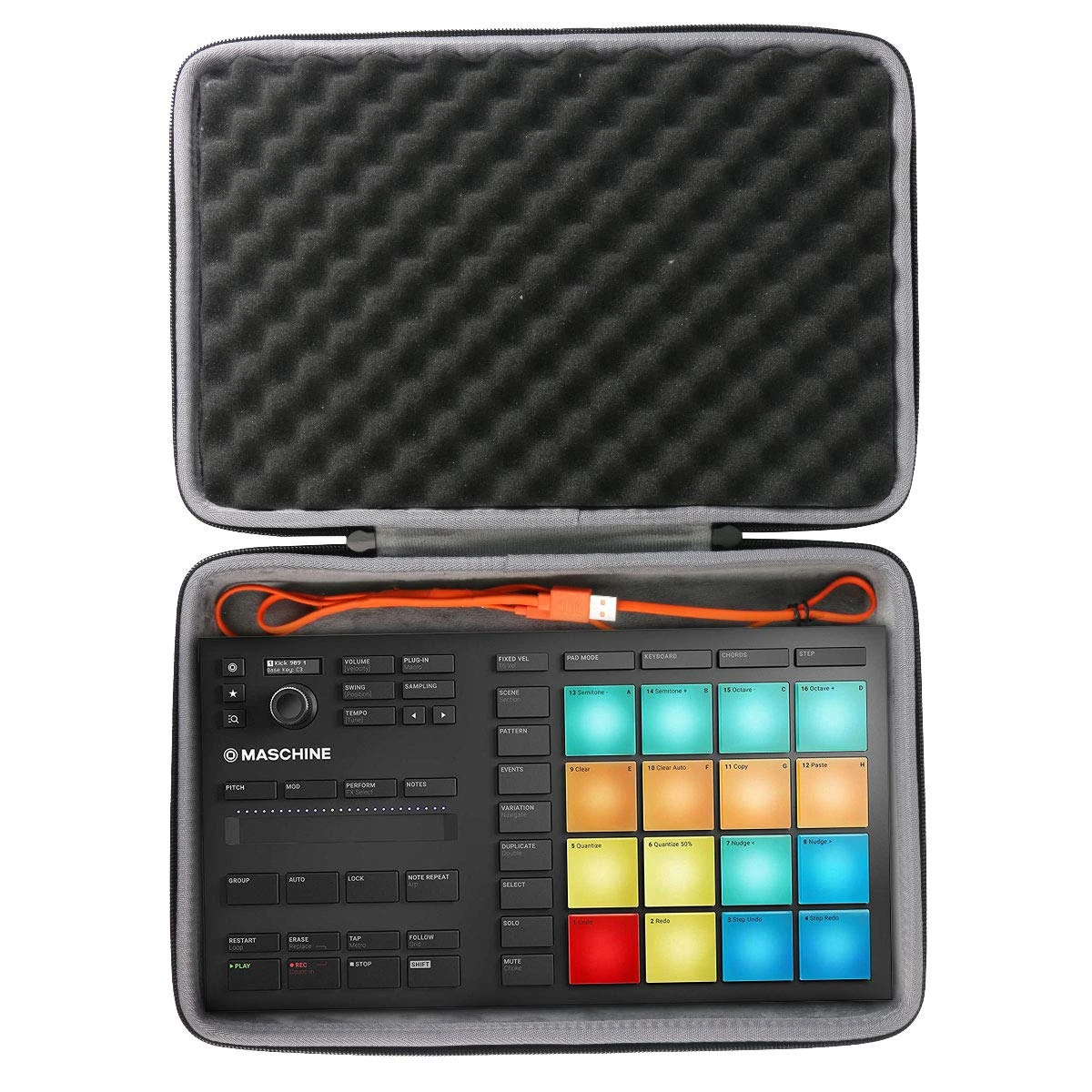 co2CREA Storage Carry Travel Hard Case for Native Instruments Maschine Mikro Mk3 DJ Controller and Cables (Case Only,Without Controller)