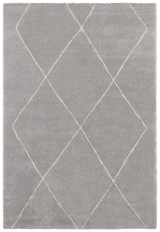 Elle Decor Massy Short Pile Rug, Silver grey cream, 160x230 cm - Image 1