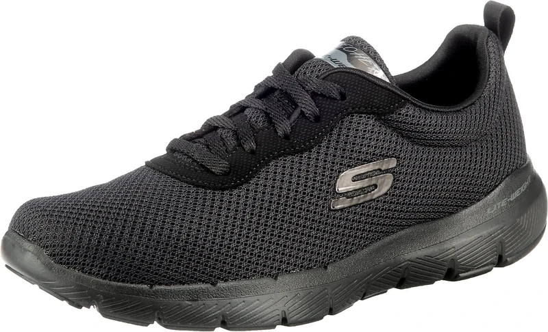 Skechers Women's Flex Appeal 3.0 First Insight Trainers, Black Mesh Trim, 9 UK