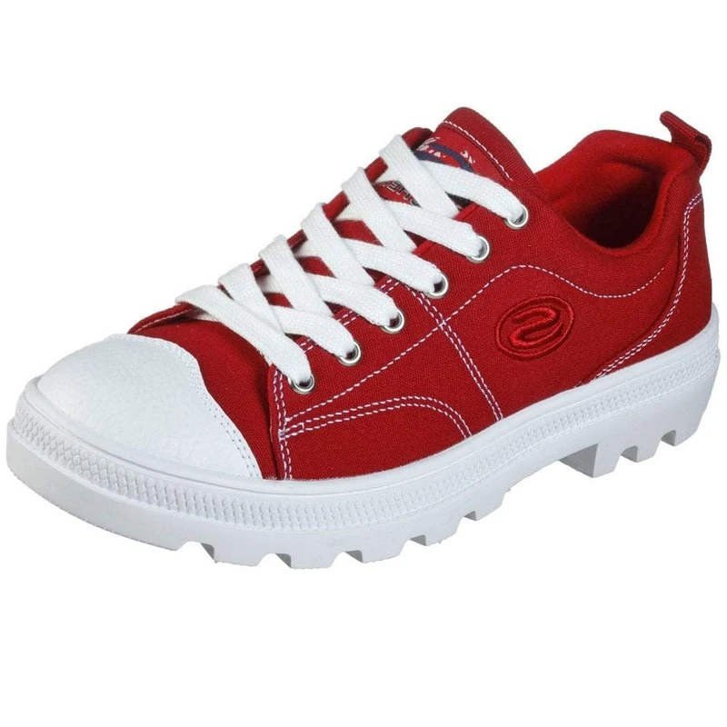 Skechers ROADIES TRUE ROOTS, Women's Low-Top Trainers, Red (Red Canvas/White Leather Trim Red), 6.5 UK (39.5 EU)