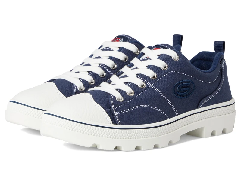 Skechers ROADIES TRUE ROOTS, Girl's Low-Top Trainers, Blue (Navy Canvas/White Leather Trim Nvy), 2.5 UK (35.5 EU)