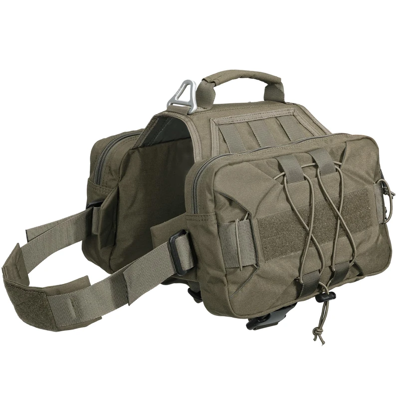 EXCELLENT ELITE SPANKER Dog Pack Hound Dog Saddle Bag Backpack for Travel Camping Hiking Medium & Large Dog with 2 Capacious Side Pockets(RGN-L)