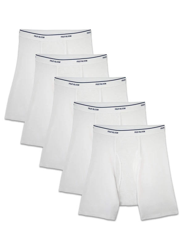 Fruit of the Loom Men's Coolzone Boxer Briefs Underwear, White, XL UK