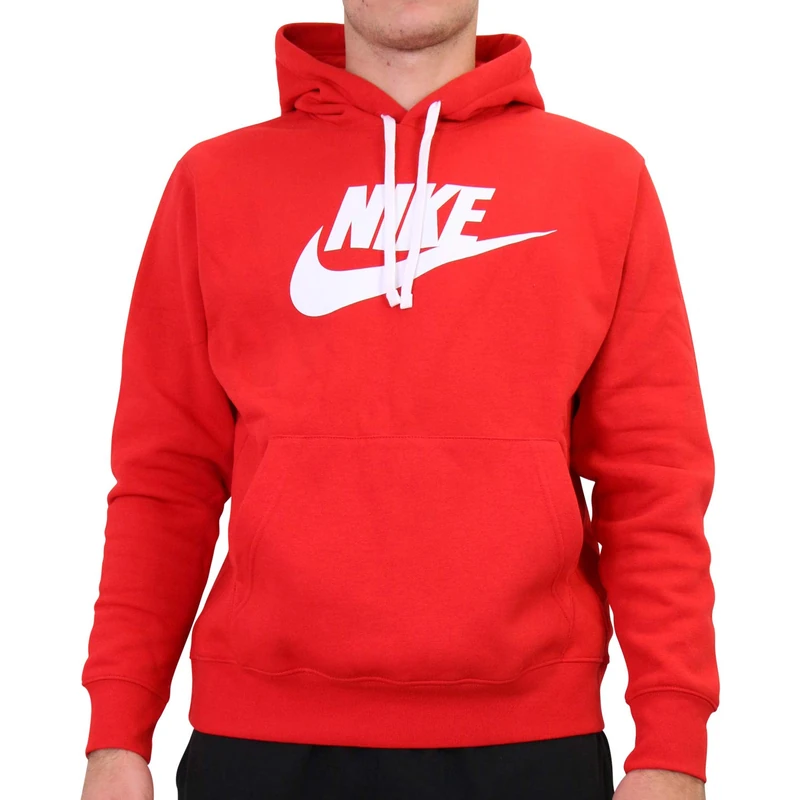 Nike BV2973 M NSW CLUB HOODIE PO BB GX Sweatshirt mens university red/white/white 2XL