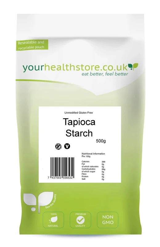 yourhealthstore Unmodified Tapioca Starch 500g, Gluten Free, Non GMO.