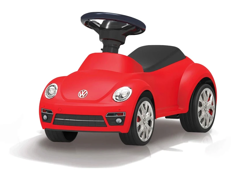 Jamara 460407 - Push Car VW Beetle Red - Tilt Prevention, Authentic Appearance, Horn On The Steering Wheel