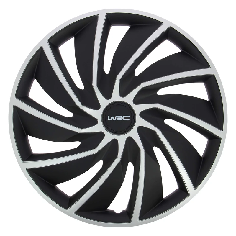 WRC 007599-4 Wheel Trims 16" Turbo Two-Tone Grey, Black