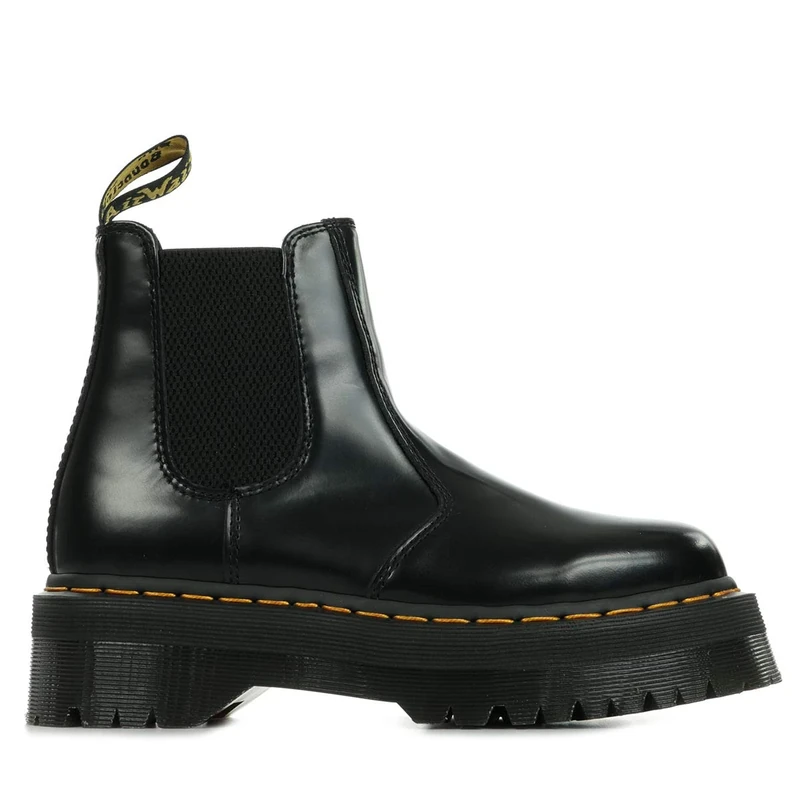 DR. MARTENS Chelsea Boot, Combat Boots Unisex Adult, Black/White, 9.5 UK