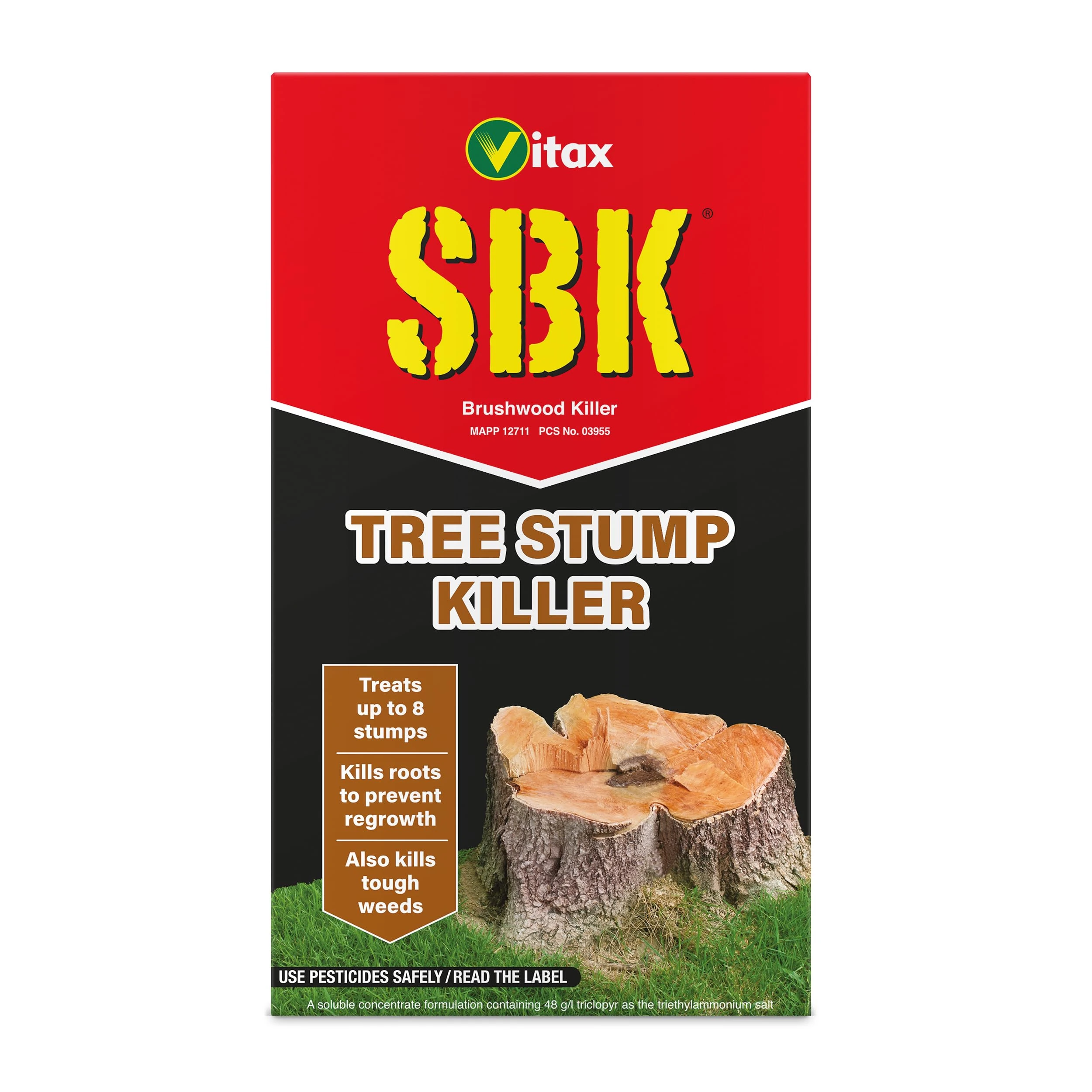SBK Tree Stump Killer, Treats Up to 8 Stumps, Kills Roots, Easy To Use - 250ML