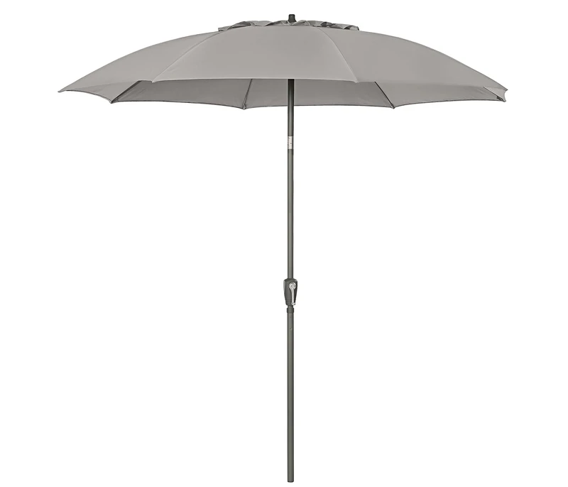 Dehner Paros Parasol Diameter 250 cm Height 250 cm Aluminium/Polyester Beige - Image 1