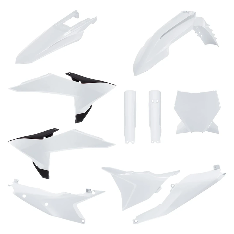 POLISPORT 91614 - Complete Plastic Kit for KTM SX/SXF/XC 25'- Perfect Fit and OEM Quality for Off-Road Use, White