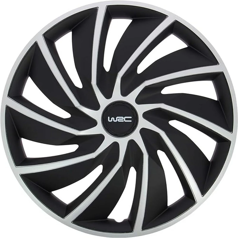 WRC 007598-4 Wheel Trims 15" Turbo Two-Tone Grey, Black