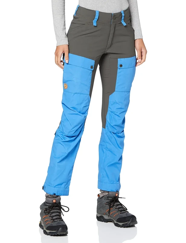 Fjällräven F89852S-525-018 Keb Trousers Curved, Women, Short, UN, Blue/Stone Grey, 32