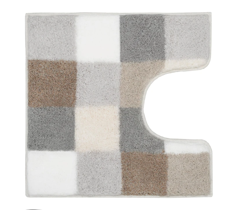 Kleine Wolke Bath Mat Caro Cashmere 55 cm x 50 cm Toilet Mat with Cut-Out Beige