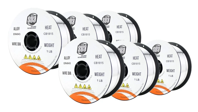 SÜA® - ER4043 - MIG Aluminum Welding Wire - 1 Lb x 0.035'' (6 SPOOLS)