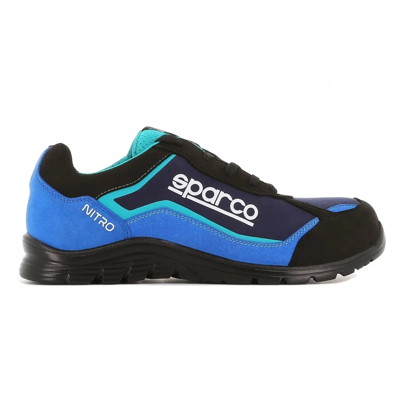 Sparco SPARCO TEAMWORK Scarpa Antinfortunistica Da Lavoro - BASSA PER UOMO E DONNA NITRO S3 SRC, Unisex Adults’ Fire and Safety Boot, NERO/BLU SPARCO, 11.5 UK (EU)