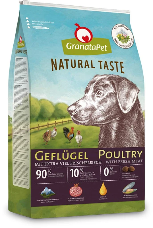GranataPet Natural Taste Dry Dog Food Grain-Free and Sugar Additive 12kg