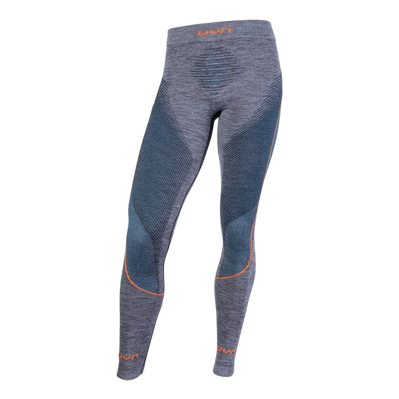 UYN U100016 AMBITYON UW LONG MELANGE Pants Men's Melange Black/Atlantic/Glossy Orange XXL