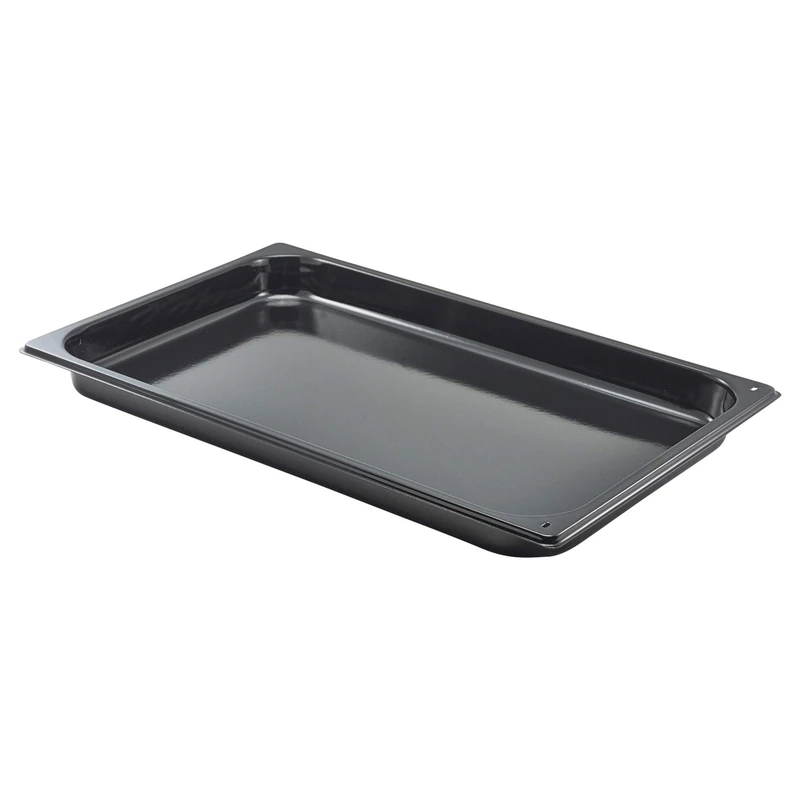 Genware BT-EN1140 Enamel Baking Tray, GN 1/1, 530mm Length, 325mm Width, 40mm Depth