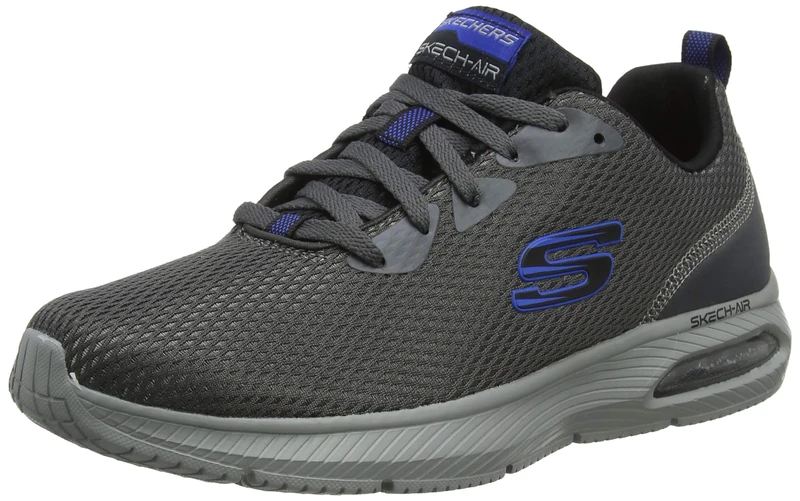 Skechers Men's Dyna-air Trainers, Grey Charcoal Mesh Black Trim Ccbk, 8.5 UK