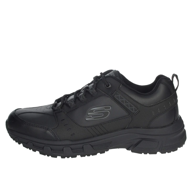 Skechers Men's Oak Canyon - Redwick Trainers, Black Leather Synthetic Textile Black Trim , 5.5 UK