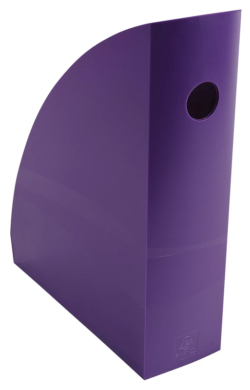 Exacompta - Ref 18220D - Magazine File MAG-CUBE - 266 x 82 x 305mm, Finger Hole on Spine, Suitable for A4+ Documents, Large Storage Capacity - Iderama Purple (Pack of 6)