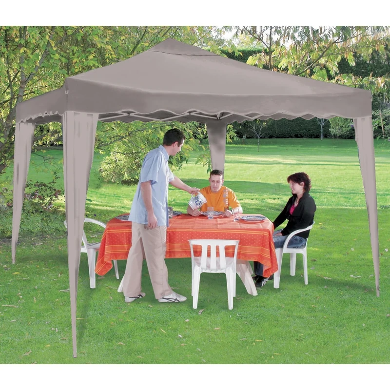 WerkaPro 10797 Folding Party Tent 3 x 3 m Taupe