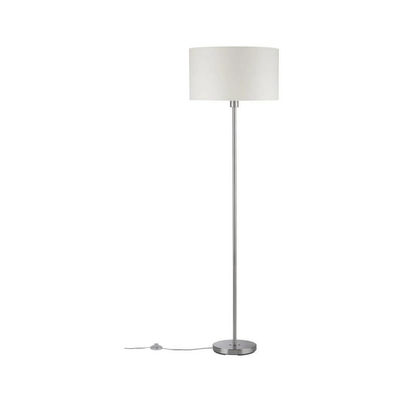 Paulmann 70922 Tessa Round max. 60 watts lamp Cream, Brushed Iron Floor luminaire Metal, Fabric E27 - Image 1