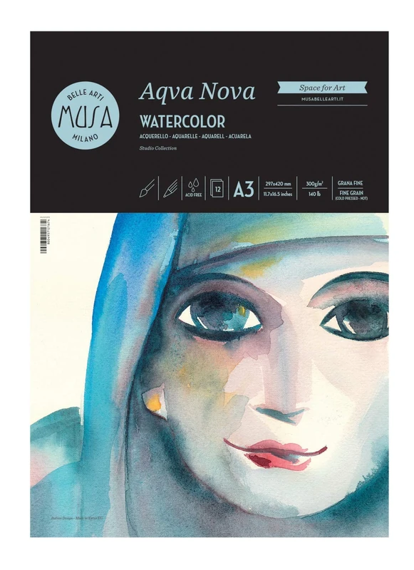 MUSA Belle Arti CWR Watercolour Album A3 12 Sheets 300 g Fine Grain Pure Cellulose - Image 1