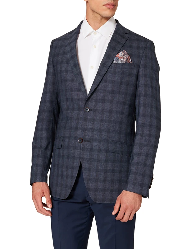 Bugatti Men's 794500-99809 Suit Jacket, Blue, 102
