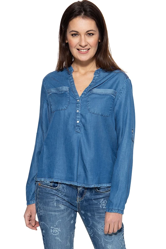 ATT, Amor Trust & Truth Women's Selena Blouse Not Applicable, Blue, L