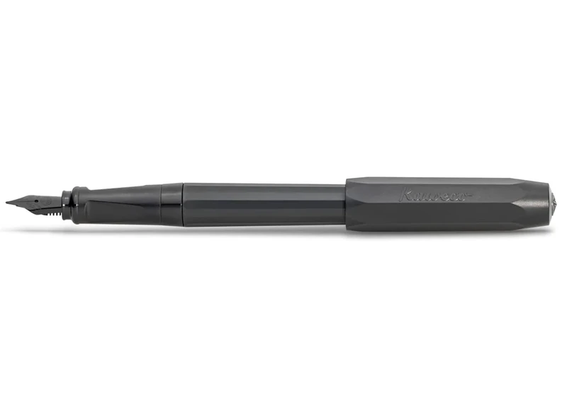 Kaweco PERKEO All Black Fountain Pen - Premium Ink Cartridge Pen, M Nib, 13 cm
