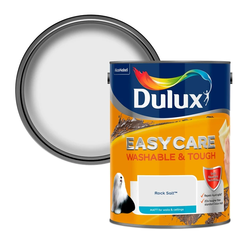 Dulux Easycare Washable & Tough Matt Emulsion Paint - Rock Salt - 5L