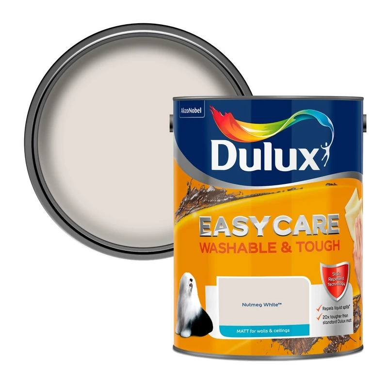 Dulux Easycare Washable & Tough Matt Emulsion Paint - Nutmeg White - 5L
