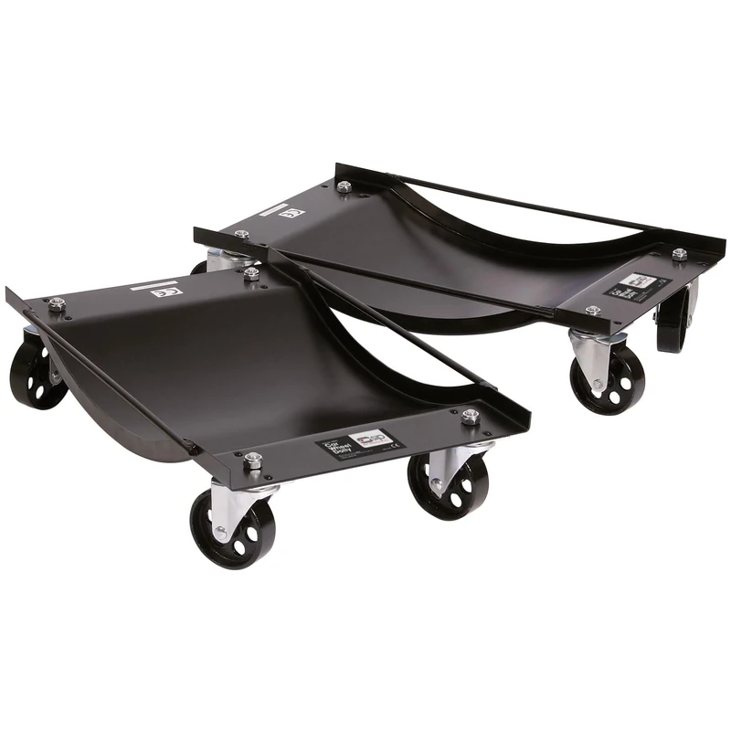 SIP Wheel Dolly Set - Pair of 450kg Capacity Car & Vehicle Steel Wheel Dollies