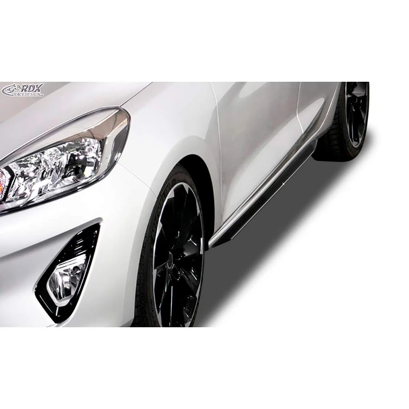 RDX Racedesign Side skirts 'Slim' compatible with Ford Fiësta VIII (JHH) 2017- (ABS glossy black)