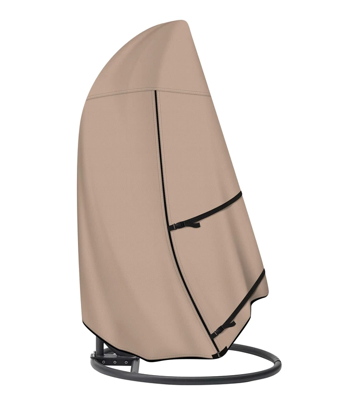 ULTCOVER Patio Hanging Egg Chair Cover - Waterproof Outdoor Single Seat Swing Egg Chair with Stand Cover 45W x 33D x 68H inches