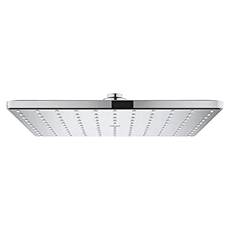 GROHE Rainshower 310 Mono Cube Head Shower, 310mm Shower Head, Chrome Finish, White Spray Plate, Square Shape 26567LS0