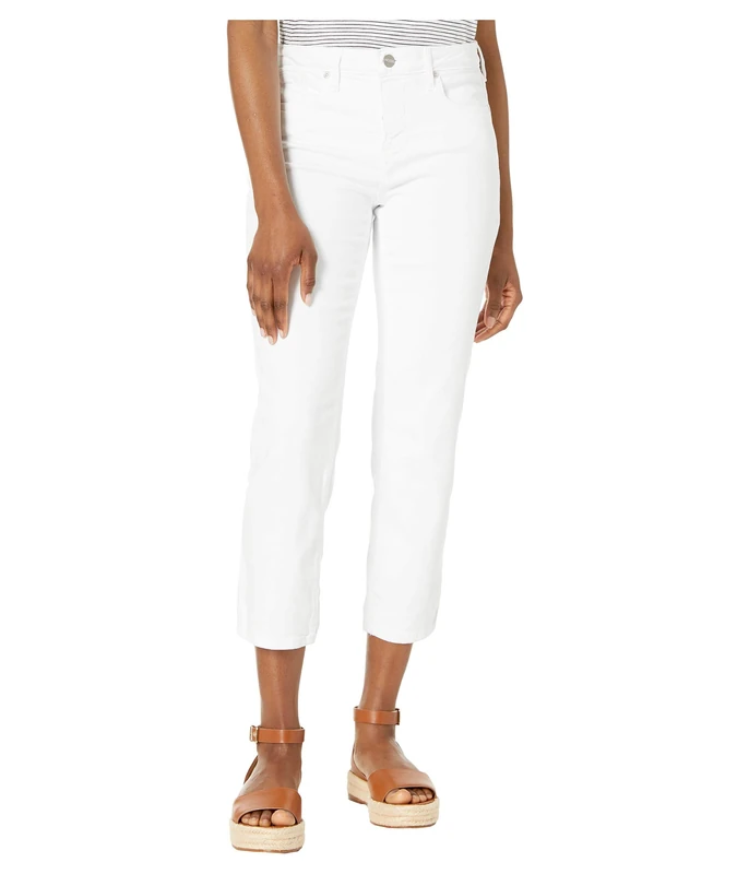 NYDJ Women's Sheri Slim Ankle Jeans in Petite, Optic White, 10