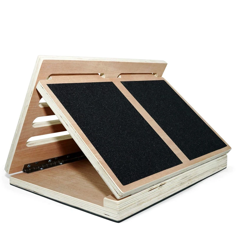 Yes4All Wooden Slant Board/Calf Incline Board - 4 Incline Level: 10, 20, 30 & 40 Degree - Support up to 350 lbs - Calf Stretcher Slant Board (Wood), B. Black - 4 Angles