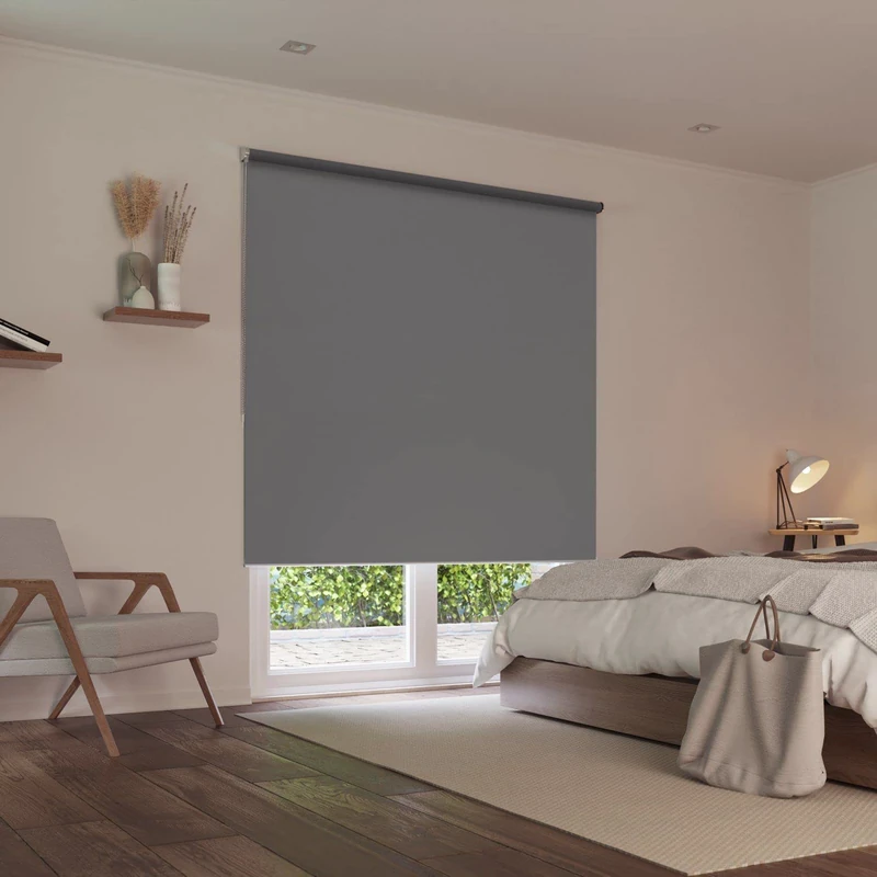MADECOSTORE Must Motorised Blackout Roller Blind 90 x 250 cm Grey