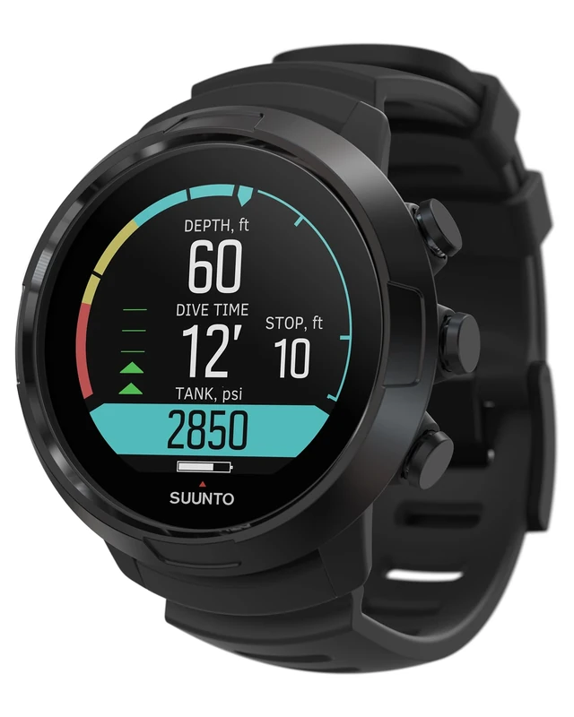 Suunto D5 Diving Computer, SS050192000, all black, standard size
