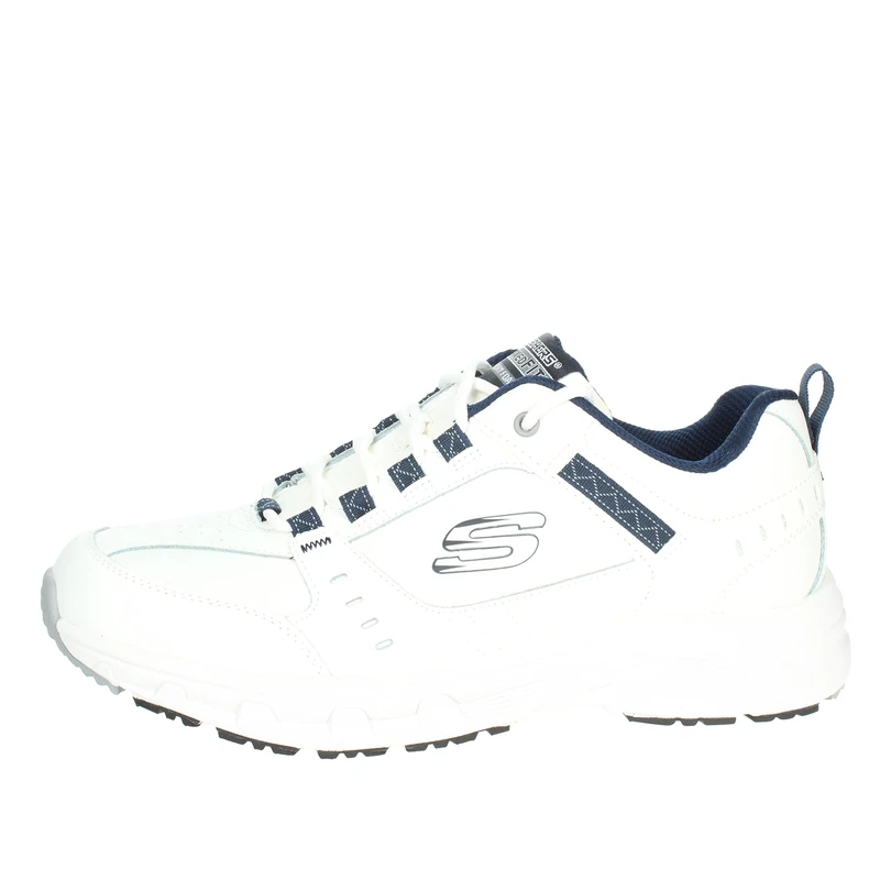Skechers Men's Oak Canyon - Redwick Trainers, White Leather Synthetic Textile Navy Trim , 10.5 UK