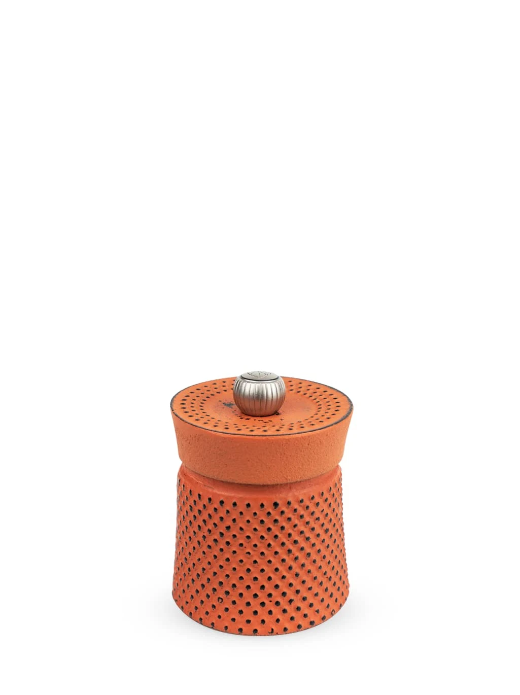 PEUGEOT - Bali 8 cm Pepper Mill - Classic Grind System - Cast Iron - Lifetime Guaranteed Mechanism - Made in France - Orange Colour